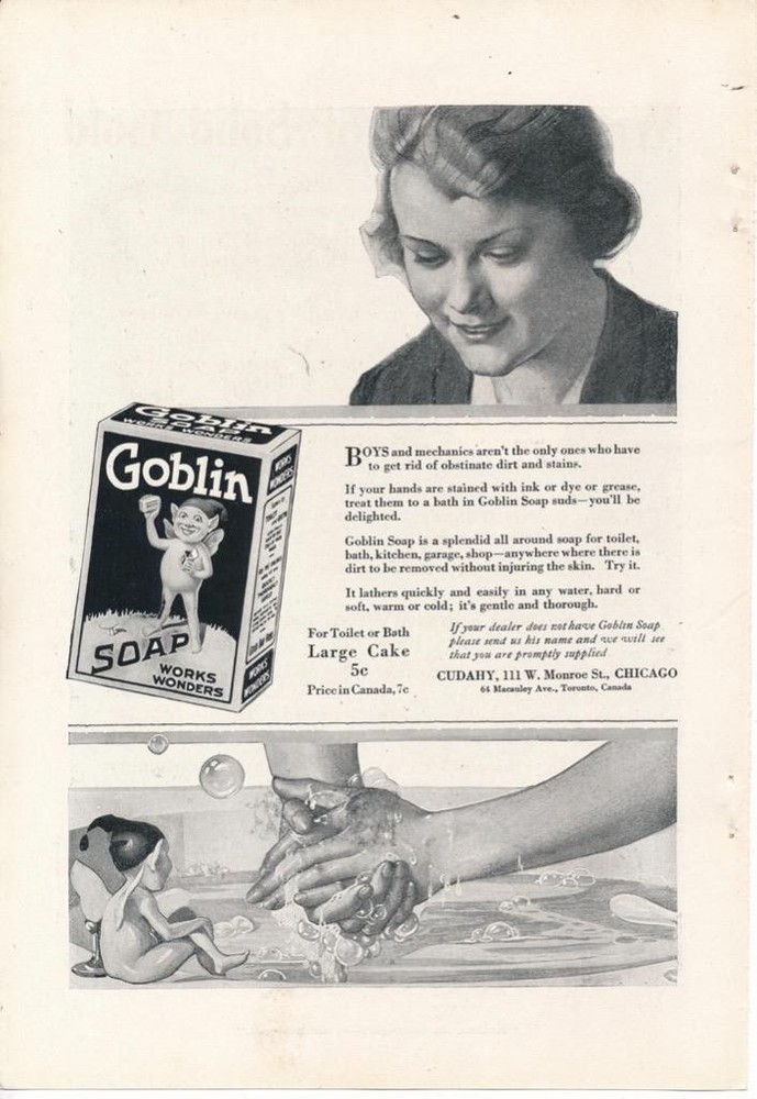 Magazine Ad - 1918 - Goblin Soap  (#1)