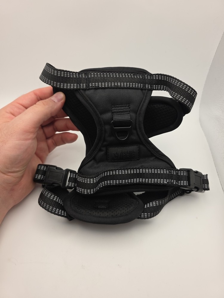 Nib Gorilla Grip Dog Harness No-Pull Black Comfortable Durable Handle Small