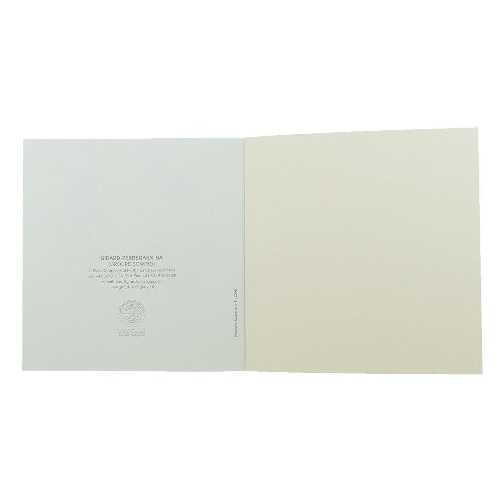 GIRARD-PERREGAUX WATCH COLLECTION BOOKLET
