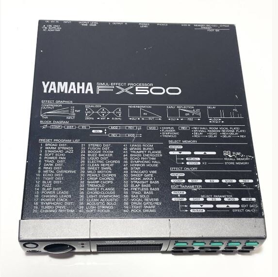 YAMAHA FX500 Simul Effect Processor Made In Japan Effect Rack w/PowerSupply rare