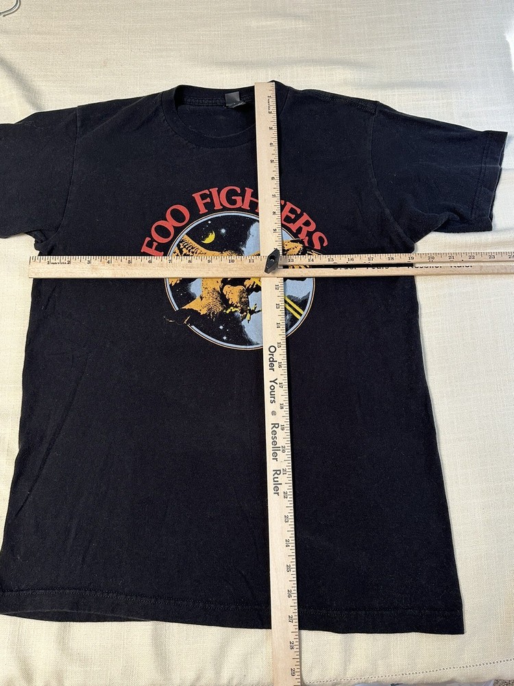 foo fighters t shirt laser eagle Medium Tultex Pre Shrunk Cotton