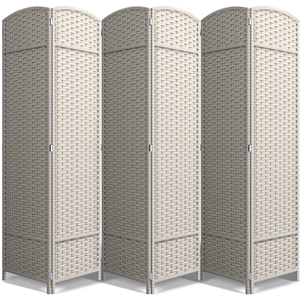 Sorbus 6 Panel Room Divider 6Ft Partition Screen Extra Wide Double Hing Folding