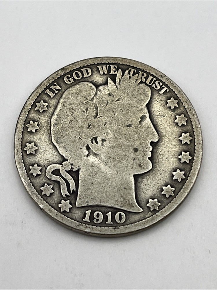 1910 P 50C Barber Half Dollar