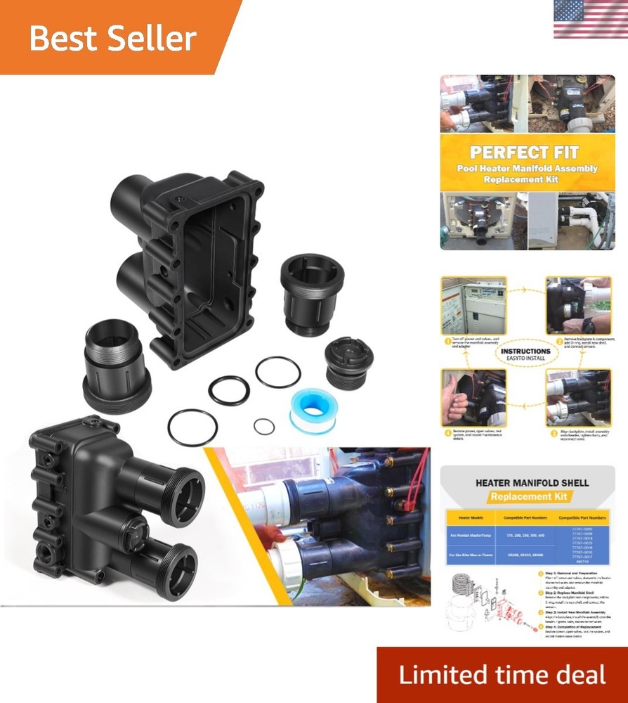 Pool Heater Manifold Assembly Replacement Kit for Pentair MasterTemp 175-400 ...