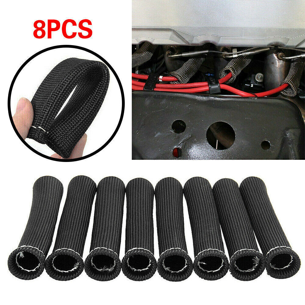 8x Spark Plug Wire Boot Heat Shield Protector Insulator Fire Sleeve Protect Boot