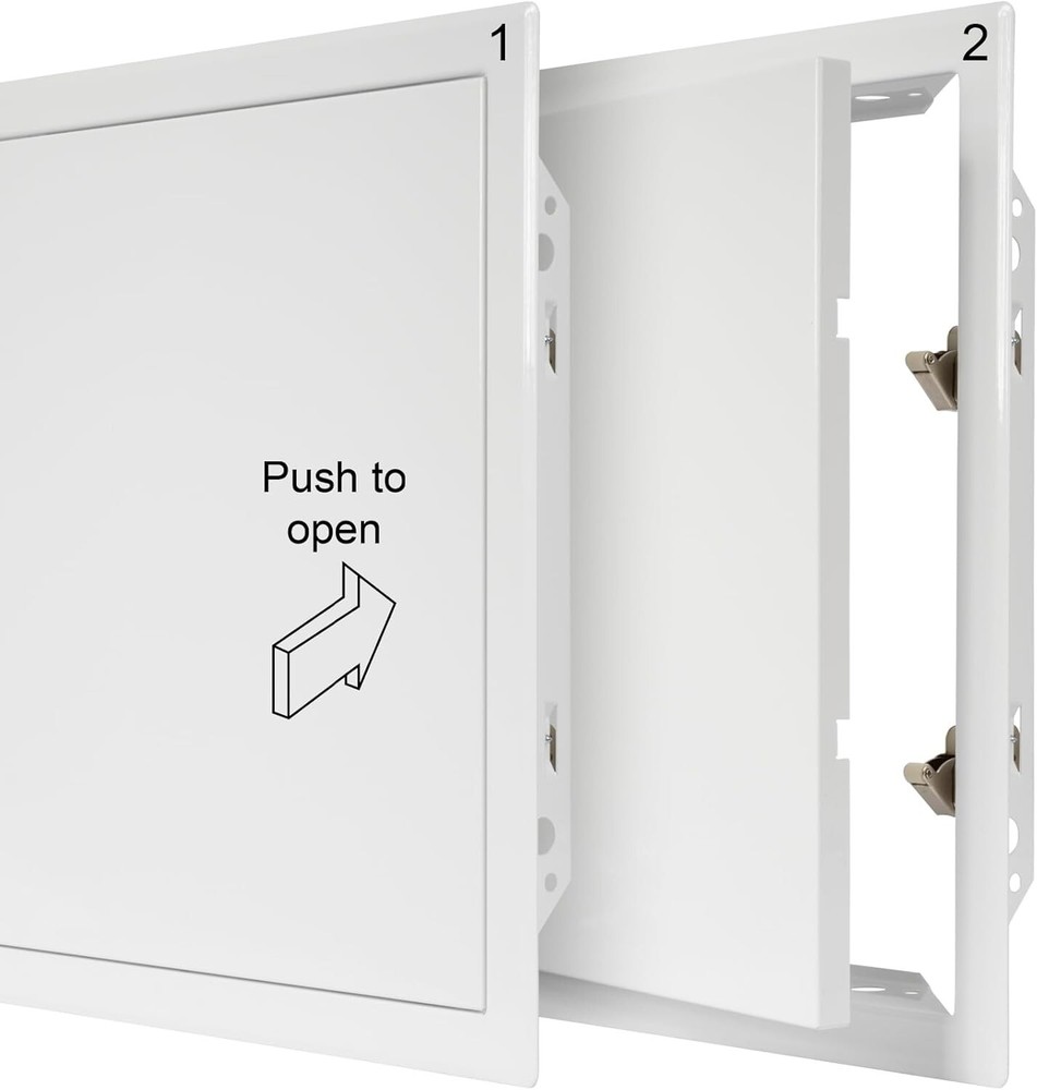 12'' x 12'' Inch White Metal Access Panel with Click Function - Easy Access Door