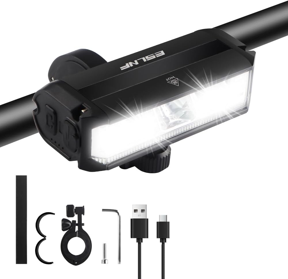 Waterproof Bicycle Lights – Super-Bright USB Front, Night Rides