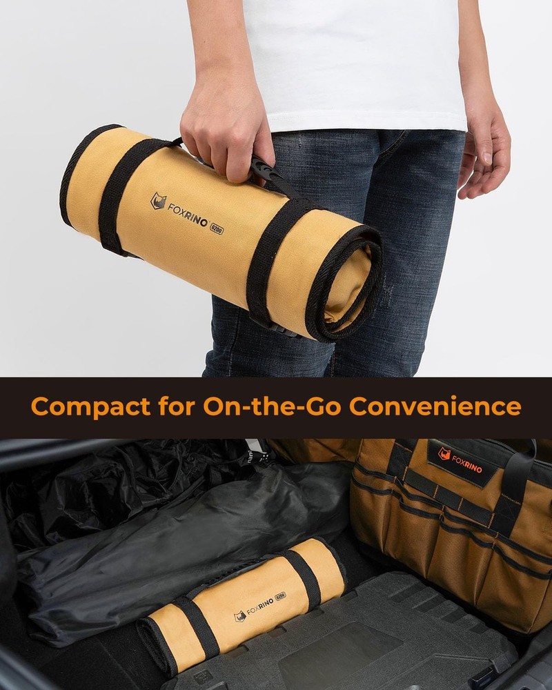 Tool Roll, Heavy Duty Tool Roll Bag Organizer, Roll Up Tool Pouch with 20 + 1...