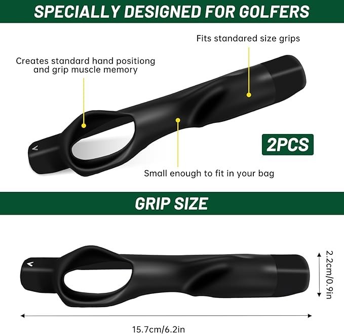 Golf Swing Training Grip Right Hand Trainer Aid Practice Warm Up Tool 2pcs
