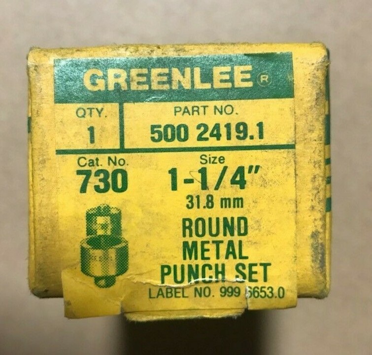 Greenlee 730 Draw Stud Punches Radio Punch Sets - assorted sizes