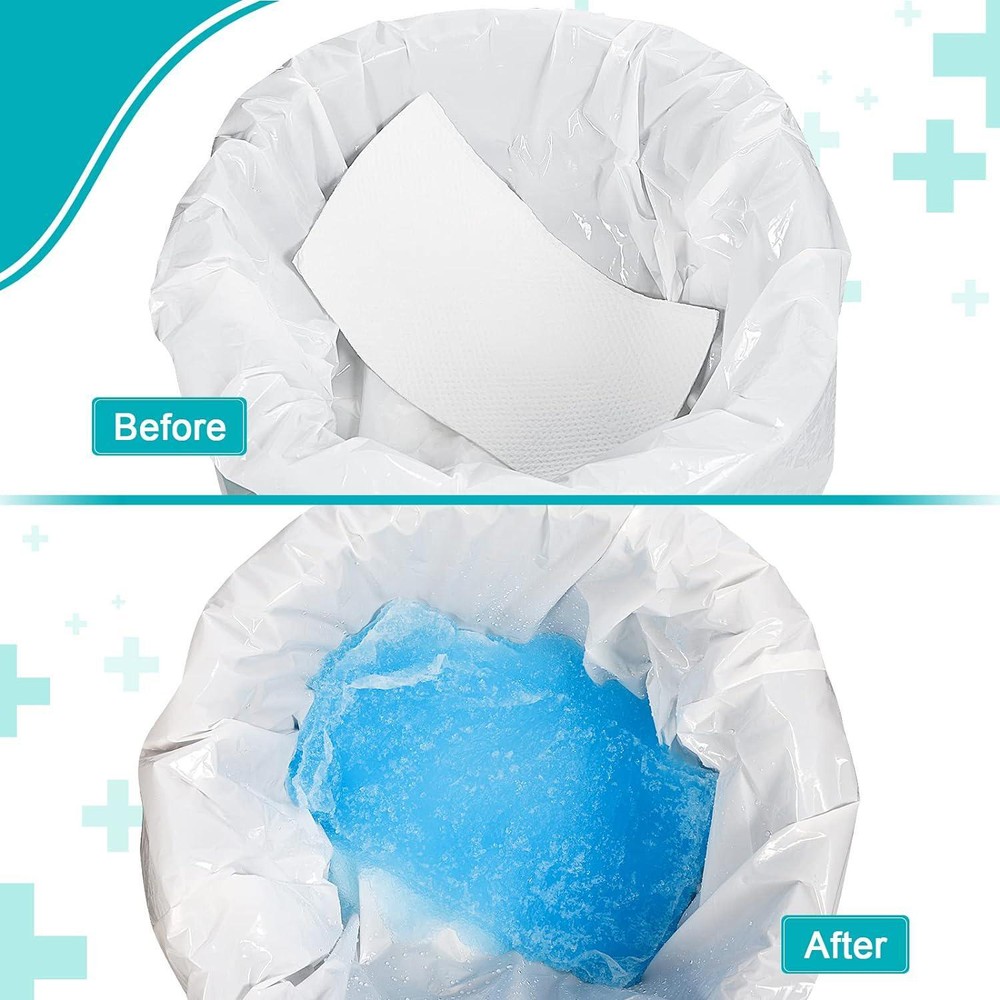 90 PCS Super Absorbent Commode Pads for Bedside Commode Bucket, Commode Liners P