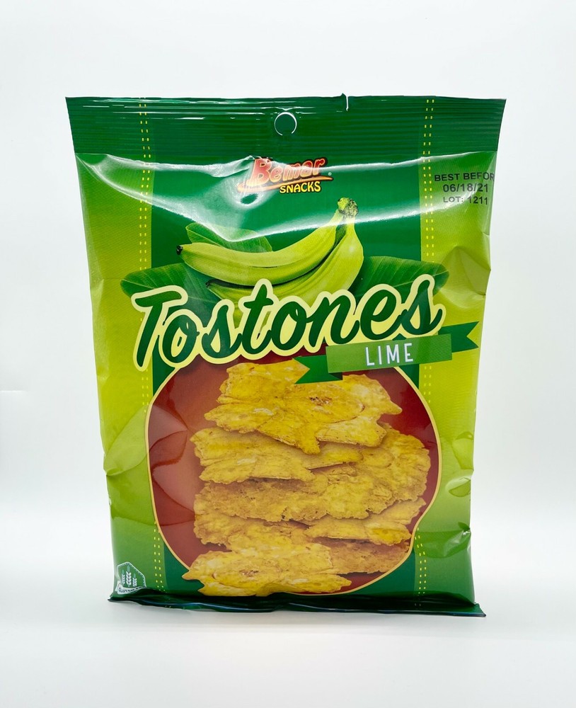 Bemar Snacks-Tostones Lime-24 bags