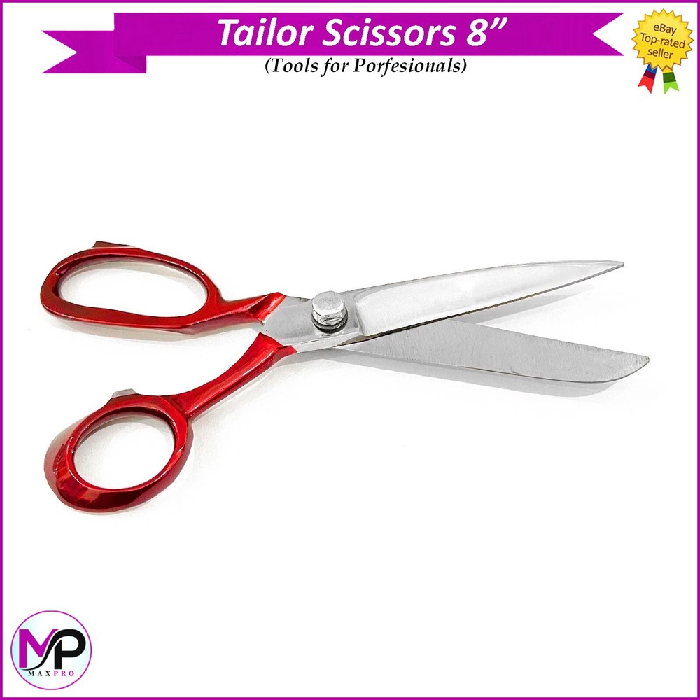 Tailor Tailoring Sewing Heavy Duty Scissors 8 Red Handle