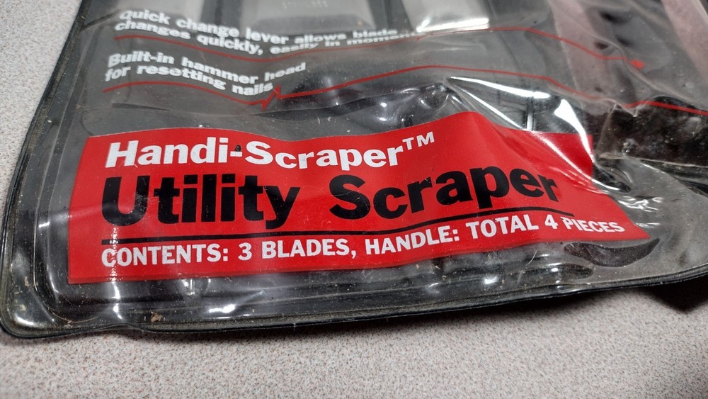 Craftsman Handi-Scraper 940690 Utility Scraper Handle, 3 Blades & Instructions (