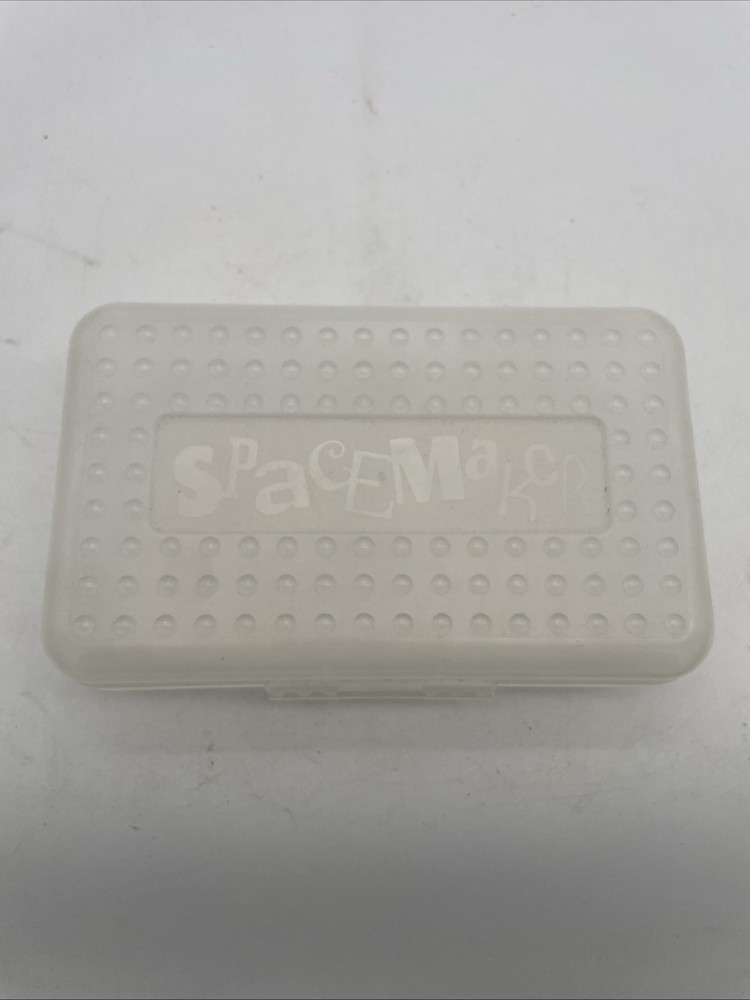 Spacemaker Space Maker Classic Pencil Case Crayon Box Clear Frosted - Vintage