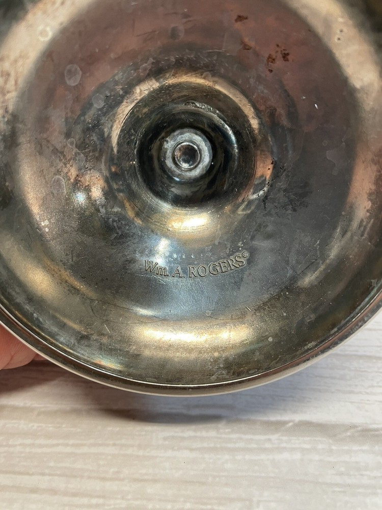 Wm.A Rogers Silver Plated Candle Sticks Pair
