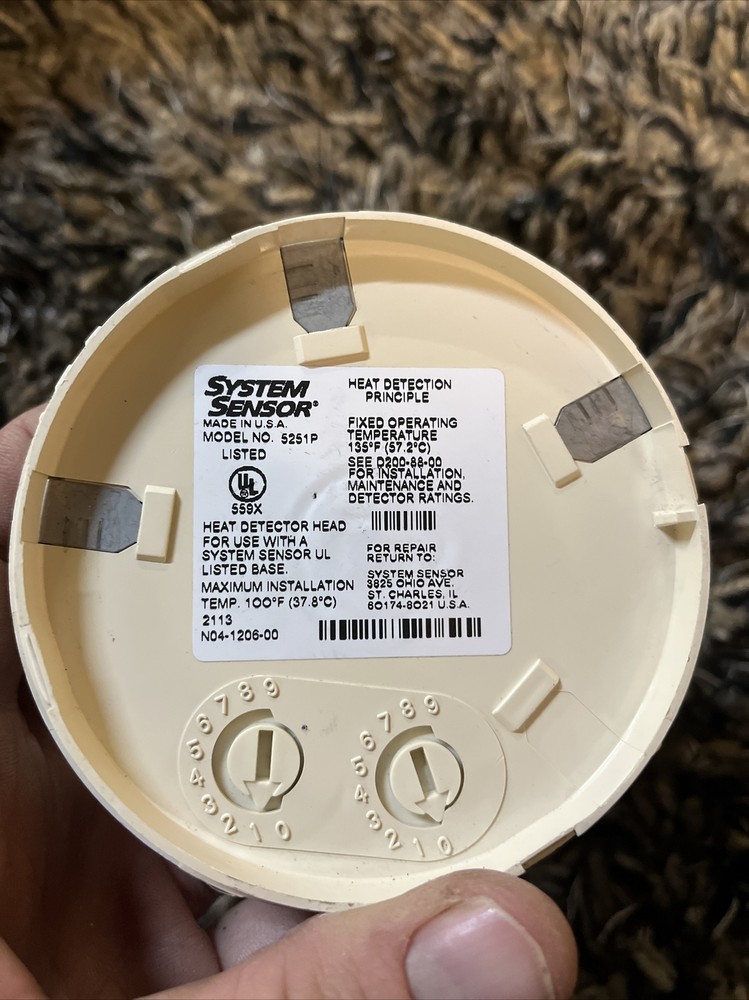 SYSTEM SENSOR 5251P FIXED TEMPERATURE SENSOR 903 With Base!