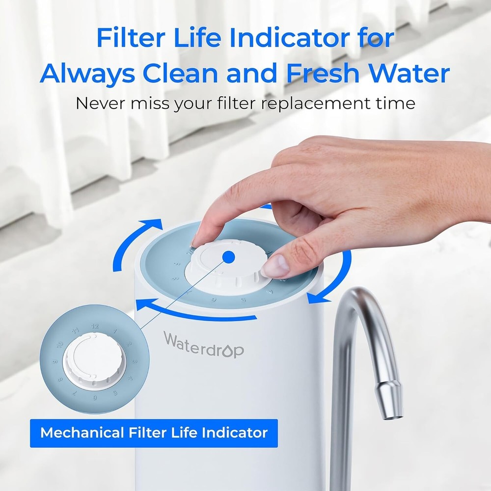 Waterdrop Countertop Water Filter, Filter Life Reminder,4000 Gallons,WD-CTF-07