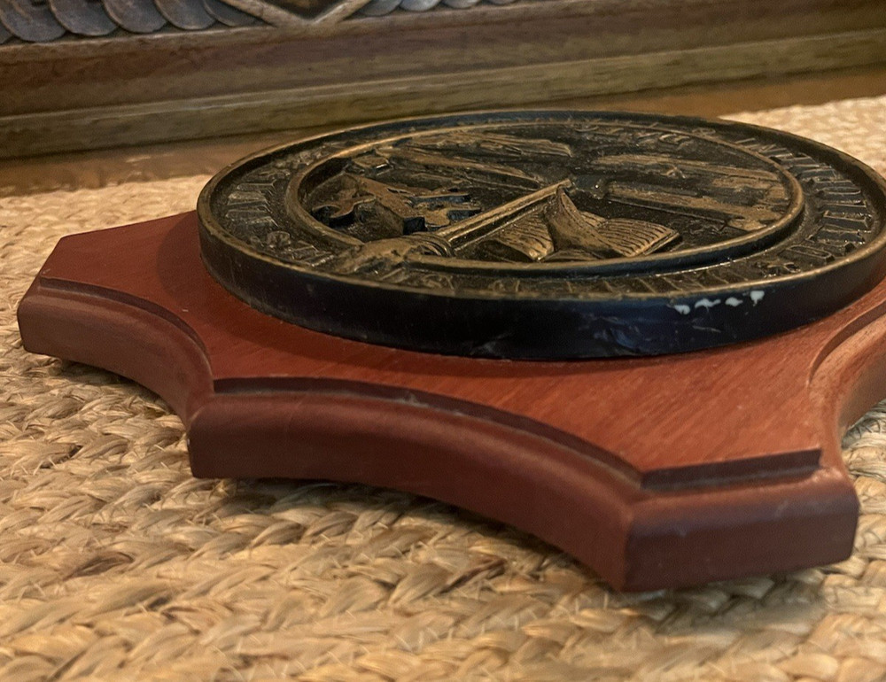 RARE & Historical Naval Plaque US Navy DATC Command Plaque - Solid Brass Shield
