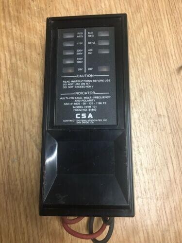 HHM 101 Indicator Multi-Voltage Multi Frequency Polarity Tester 1H6625001321196
