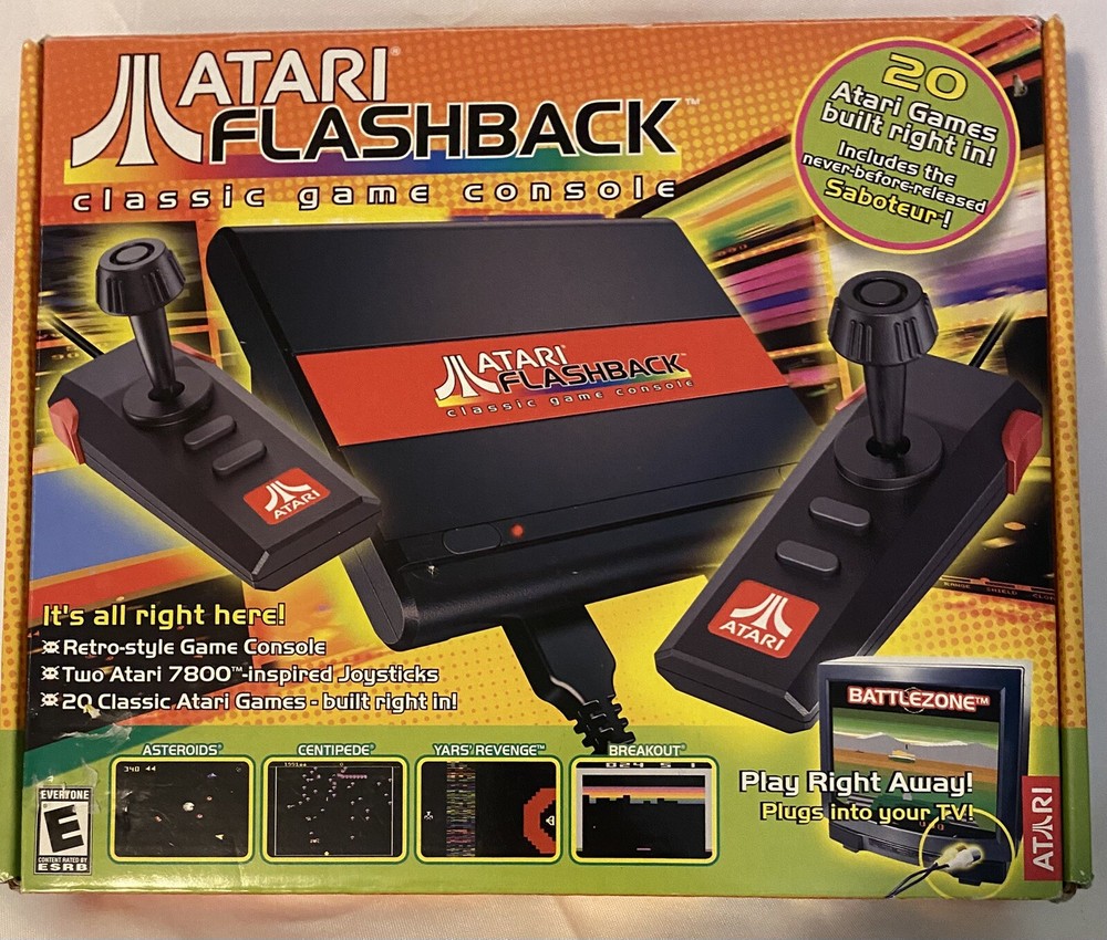 Atari Flashback classic game console, Black Console, New in Box