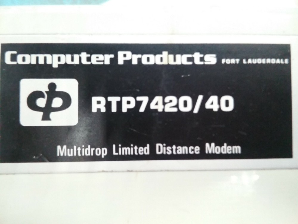 Computer Products RTP7420/40 MULTIDROP LIMITED DIETANCE MODEM
