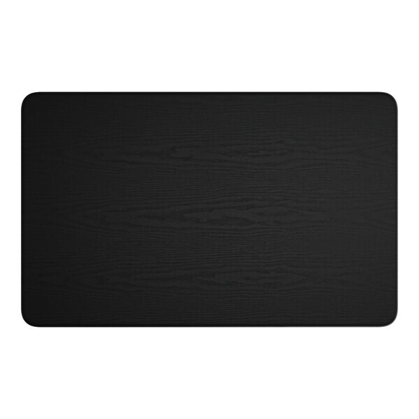 30" x 48" Rectangular Restaurant Table Top with Black Laminate Top Finish