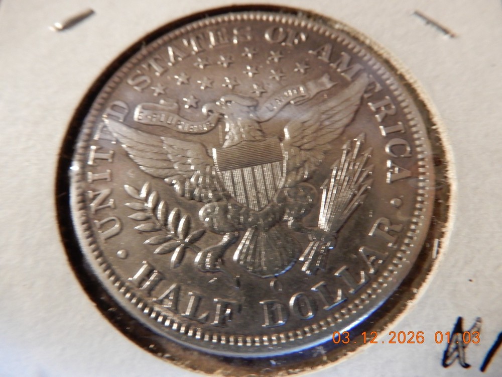 1907 O XF BARBER HALF DOLLAR