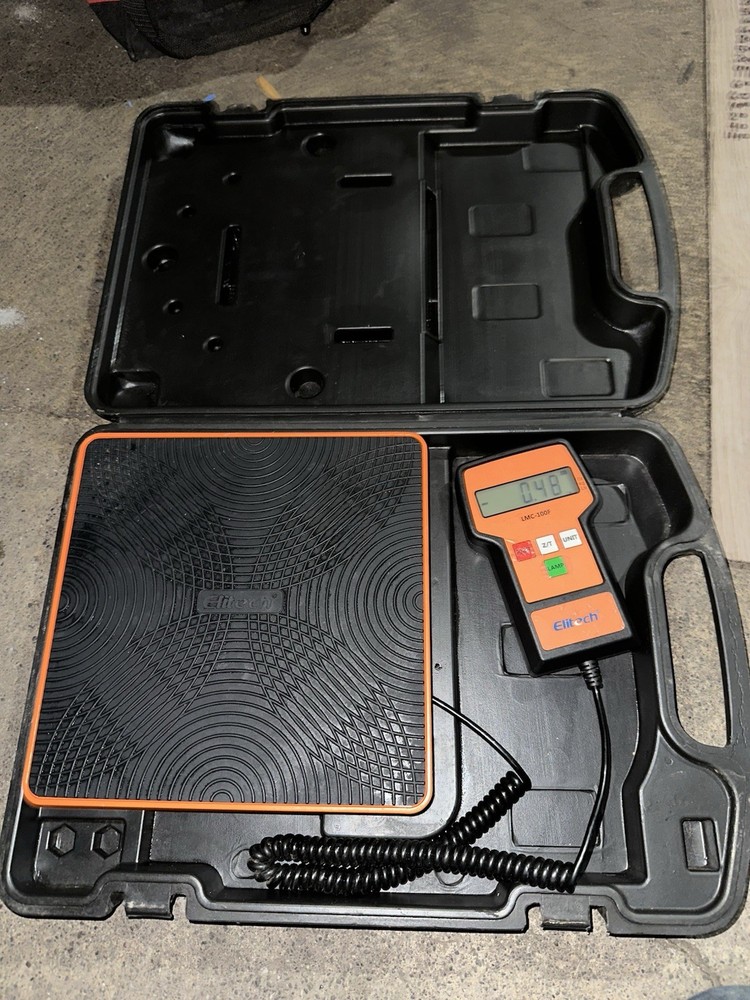 Elitech lmc-100f electronic digital refrigerant charging scale 220lb