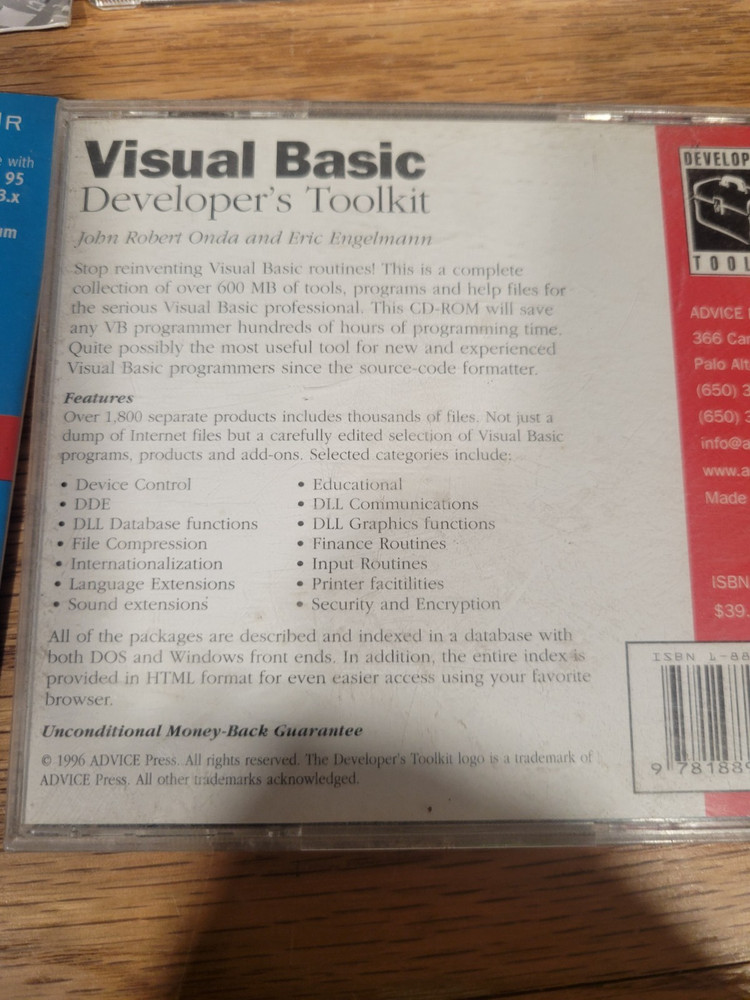 Vintage CD-Rom Software Windows virtual Basic, partspec, themes, Cad Blocks, Mor