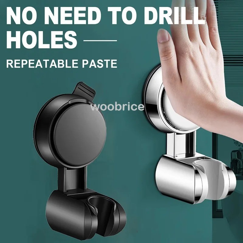 Adjustable Shower Head Holder Suction Cup Handheld Wall Mount Bathroom Bracket