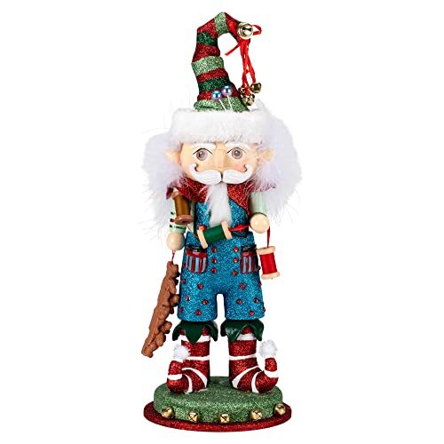 15-Inch Hollywood Elf with Teddy Bear Nutcracker