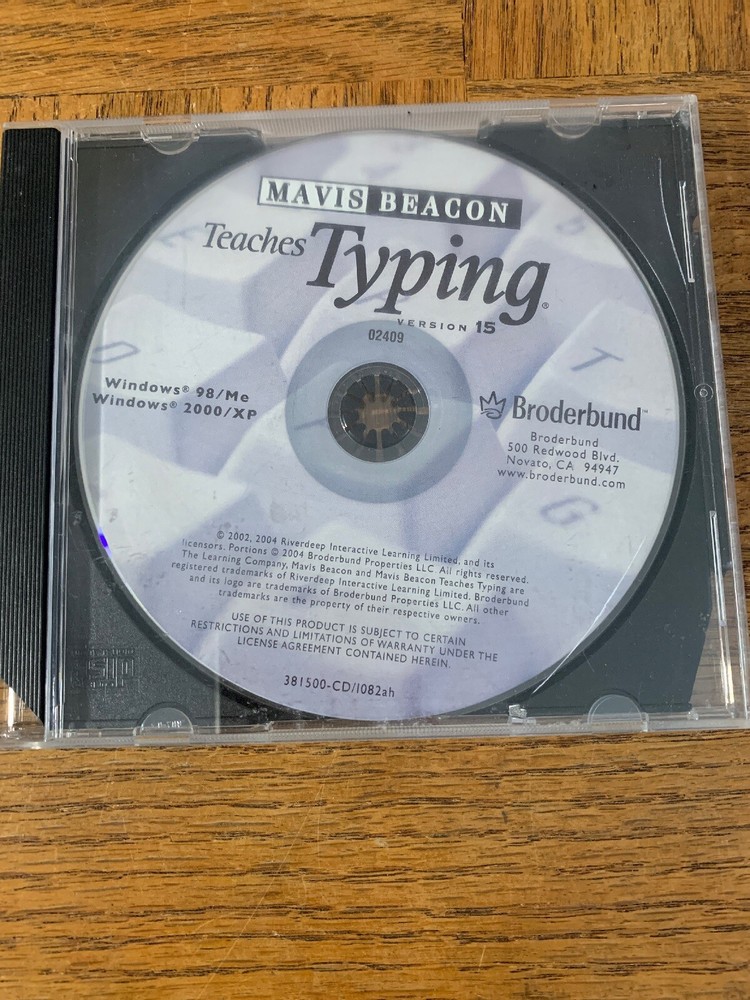 Mavis Beacon Teaches Typing Computer Software