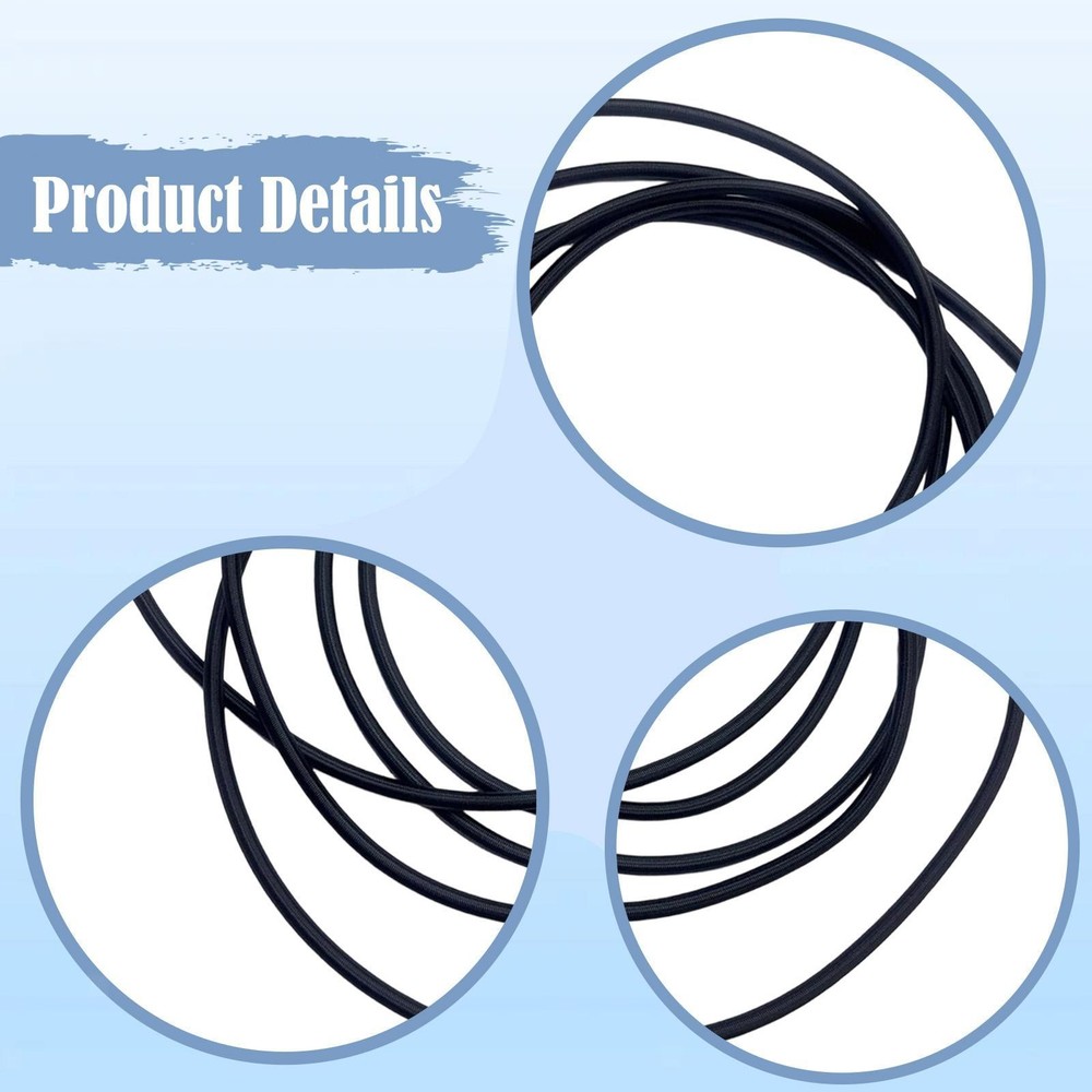 Rowing Machine Elastic Rope 8mm Diameter Easy to Use Replacement Lightweight