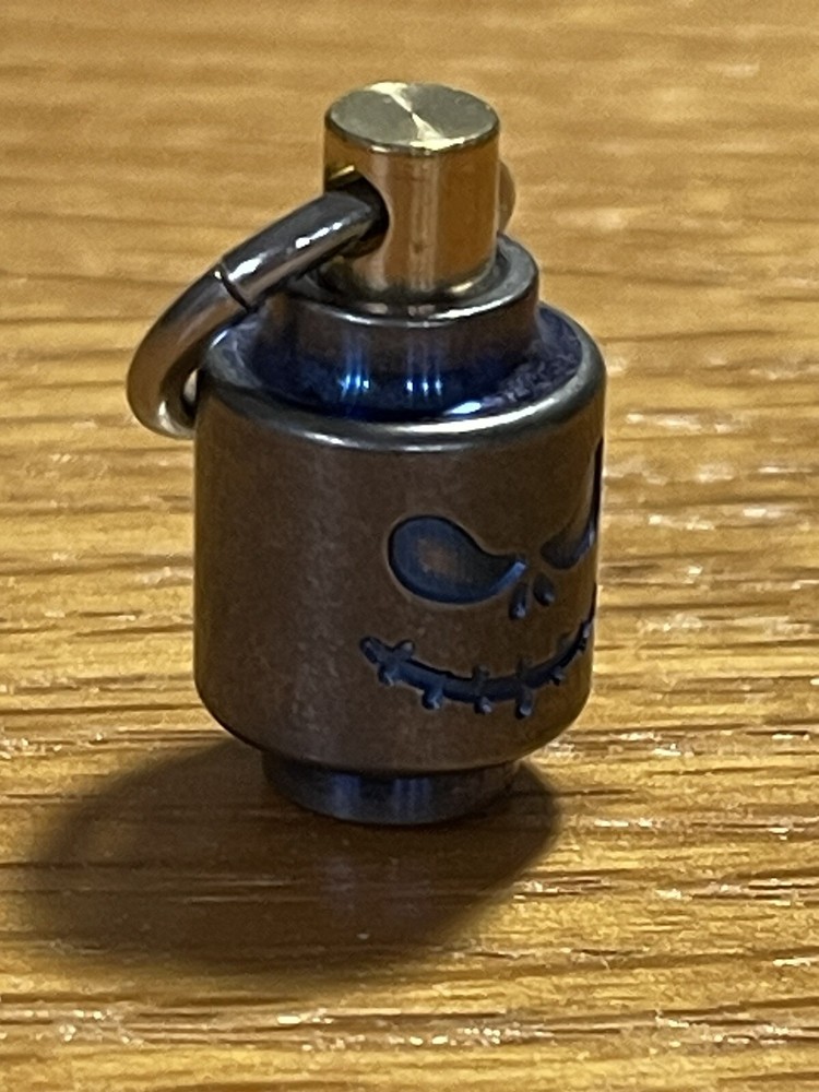 EDC Titanium Rotating Bead Pendant, Zipper Pull, Keychain Add On Titanium Silver