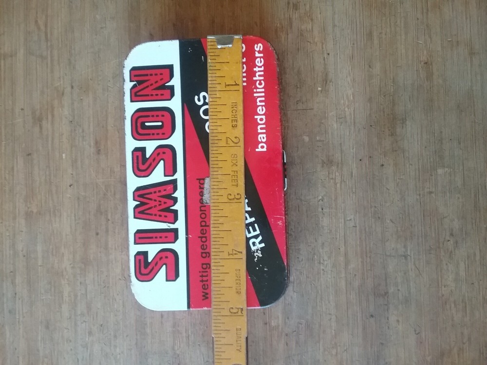 VINTAGE SIMSON BICYCLE PATCH REPAIR KIT TIN * Empty Tin