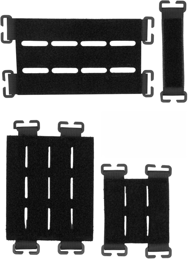 4 Pack Molle Panel with Laser Cutting Loop Molle Patch Display Holder Mini Patch