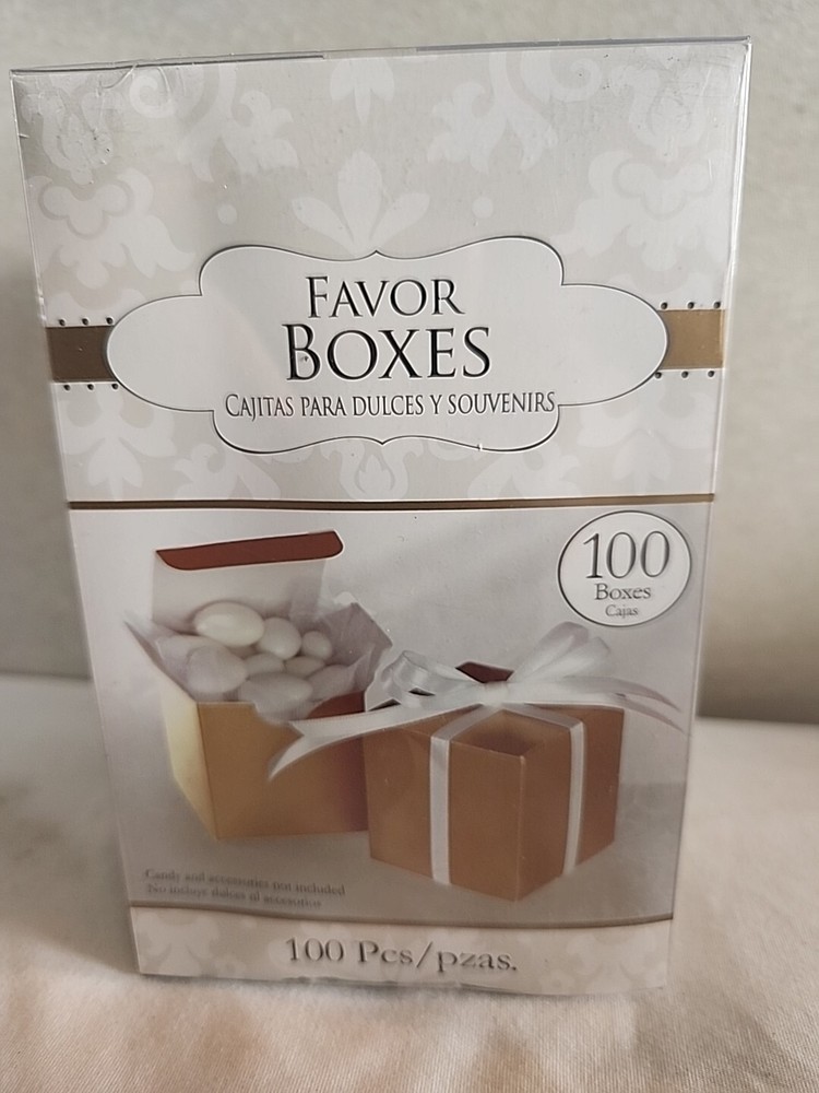 Amscan Favor Boxes Gold