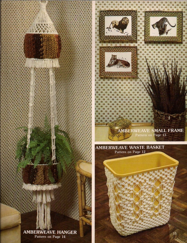 Macrame Circle Frame & Hanging Lamp Pattern - Craft Book: #AC1 Accents