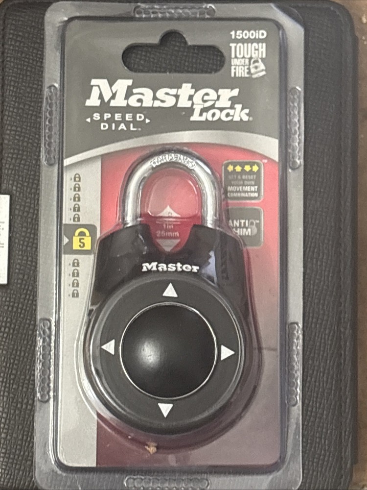 Master Lock Speed Dial Resettable Combination 1500iD Directional Movement Red