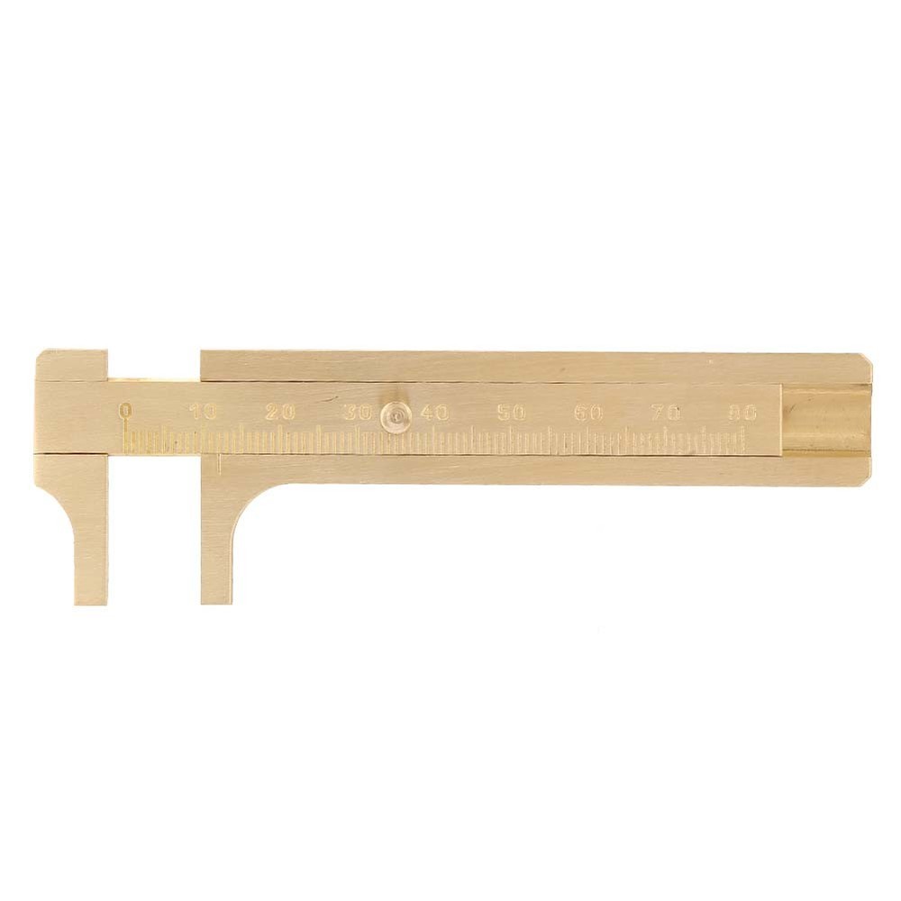 Measuring Tool Solid Copper Vernier Caliper 0-80mm Caliper Ruler For Archaeology
