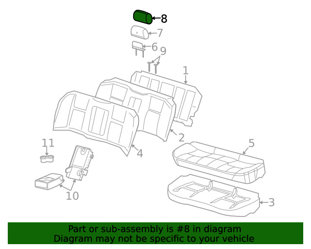 Genuine GM Headrest Cover 88993427