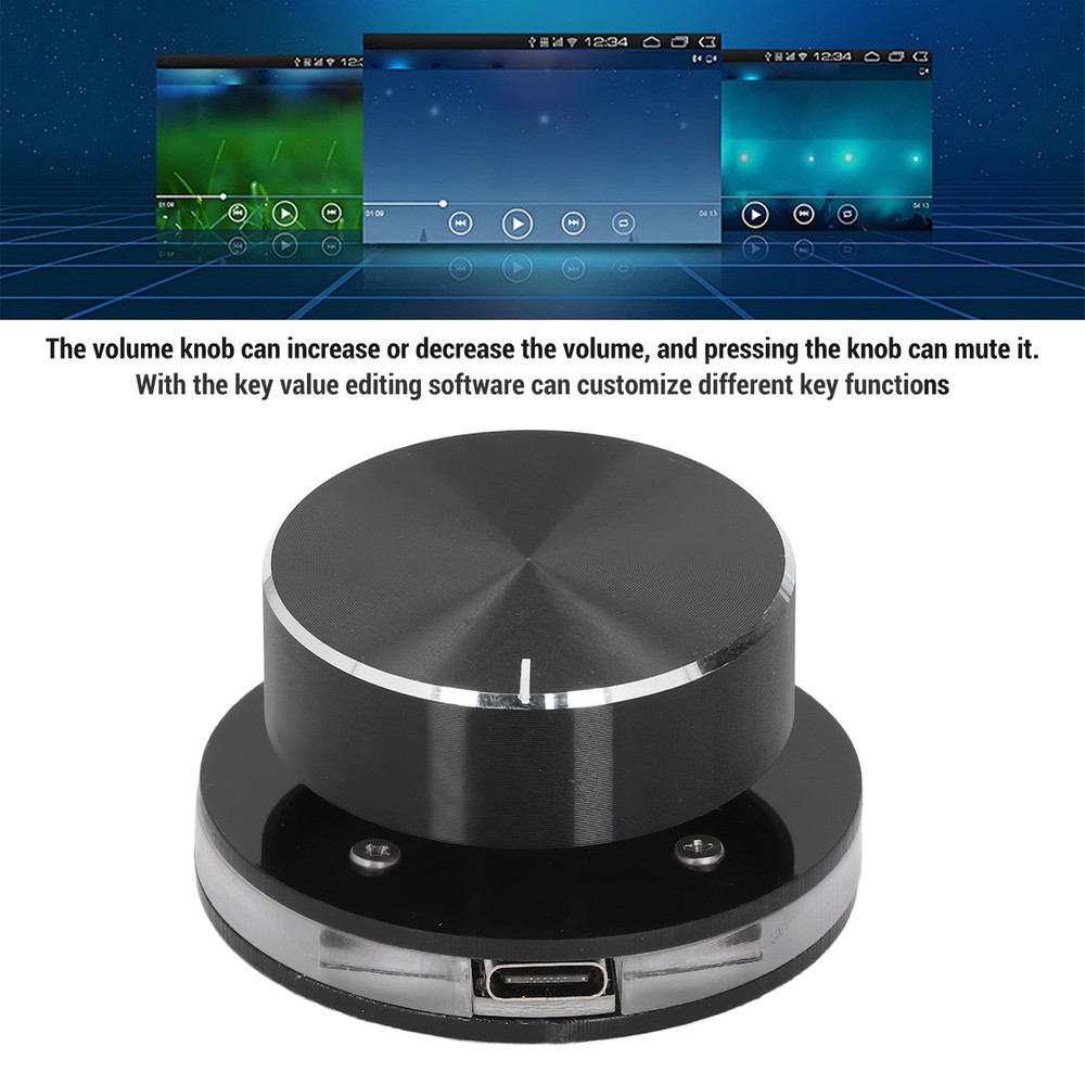 ·USB Volume Control Knob For Android System PC Multimedia Type C External Med