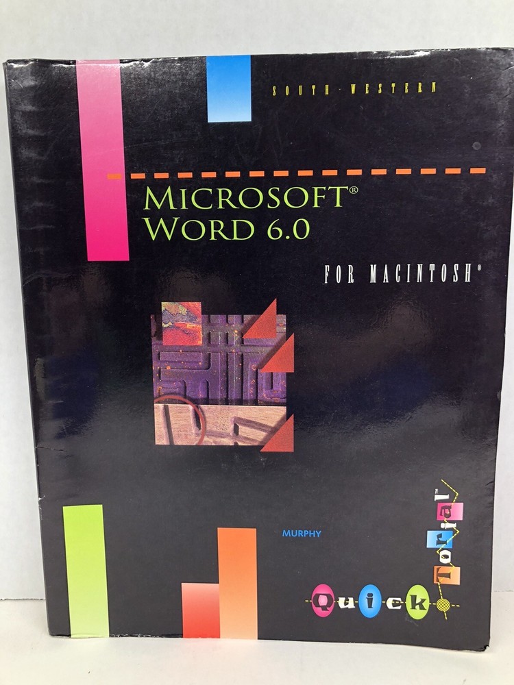 Microsoft Word 6.0 For Macintosh Includes Floppy Disk QuickTorial