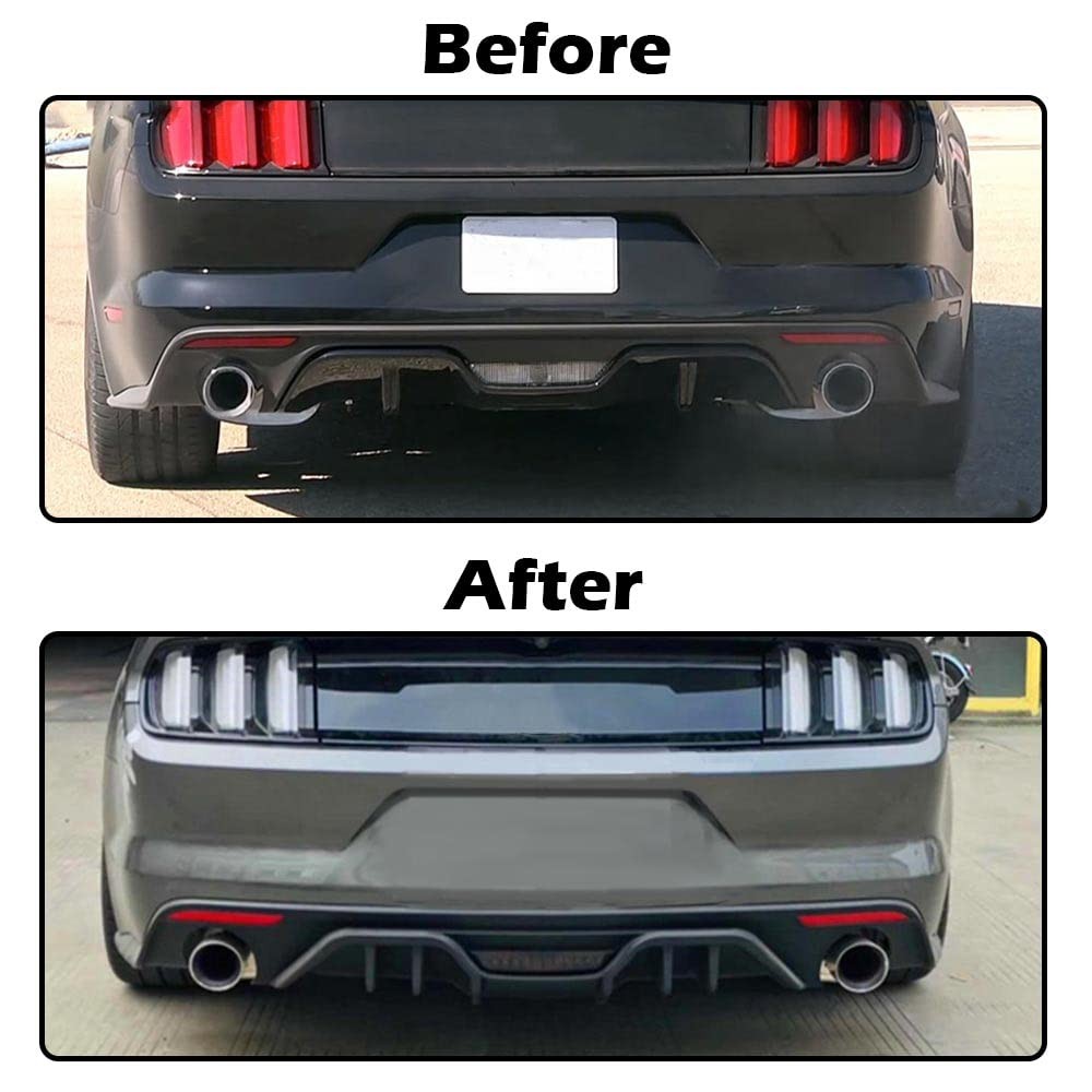Rear Bumper Lip Diffuser for Mustang 2015-2017 3PCS Set