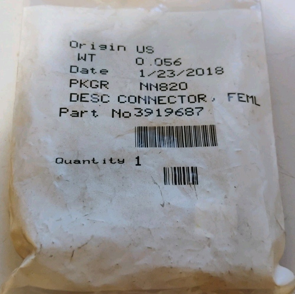 3919687 Genuine Cummins Feed Line Fitting Connector