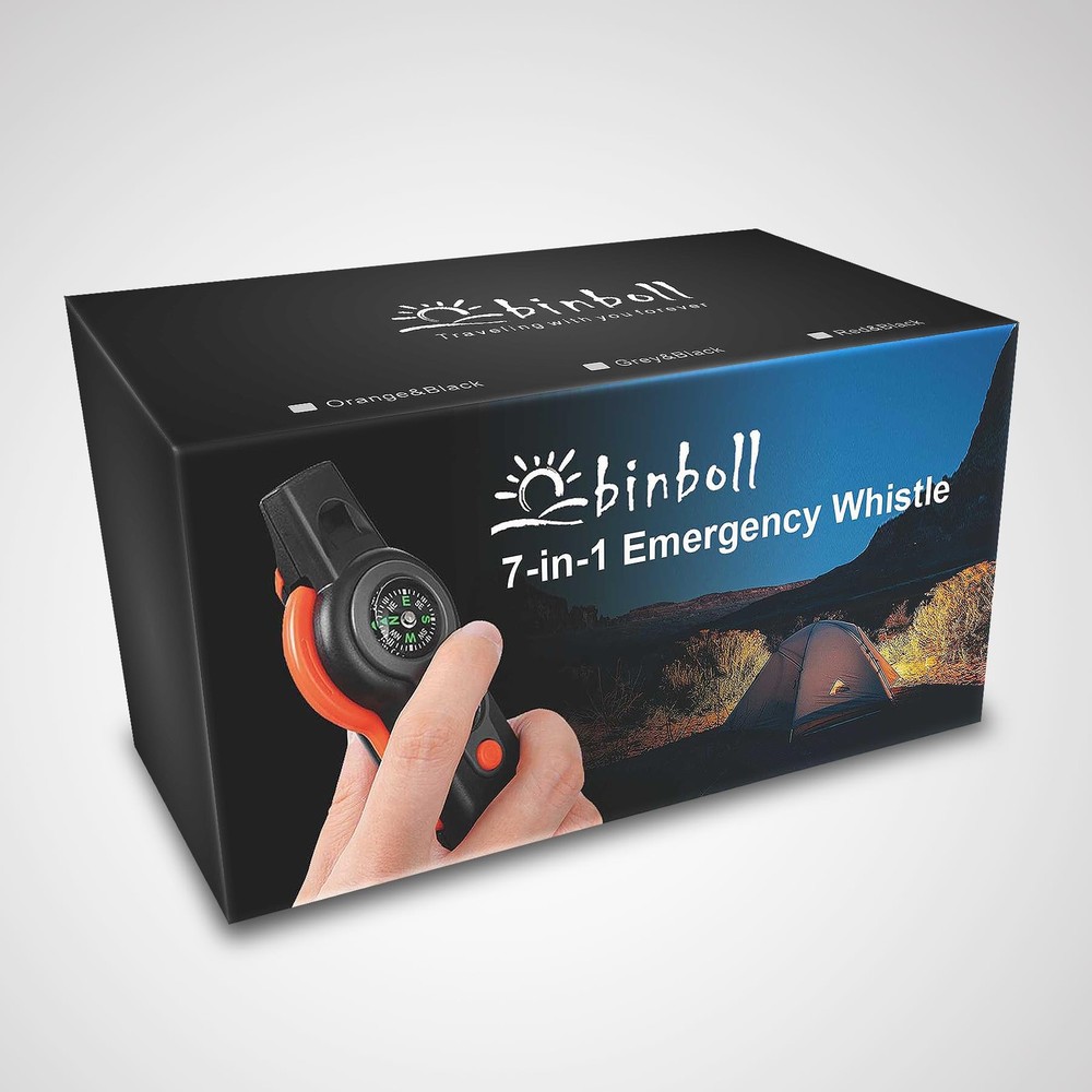 Emergency Survival Function Whistle, Outdoor Multifunctional Tool Safety Whis...