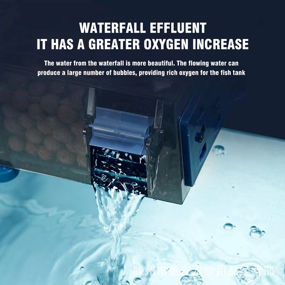 Aquarium Fish Tank Filter with Waterfall Oxygenation Suitable Multi Layer Filter