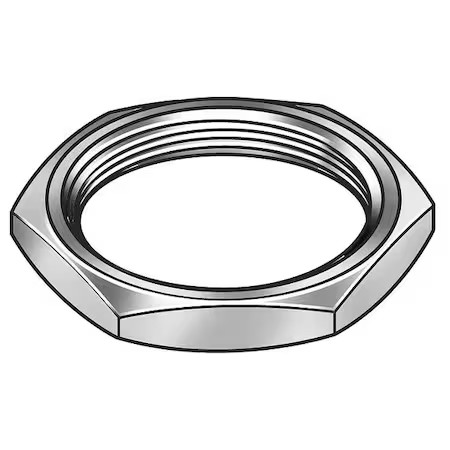 Panel Nut, 7/16-28, Hex, Stainless, Plain, Z0428-Ss