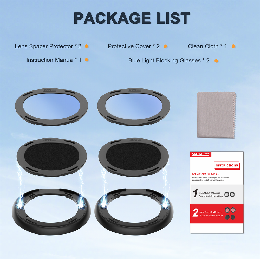 Lens Spacer Protector Anti Scratch Lens for Quest 3 VR Glasses Scratch Ring